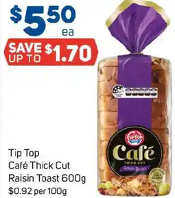 Foodland Tip Top Café Thick Cut Raisin Toast offer