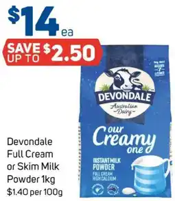 Foodland Devondale Full Cream or Skim Milk Powder offer