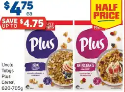 Foodland Uncle Tobys Plus Cereal offer