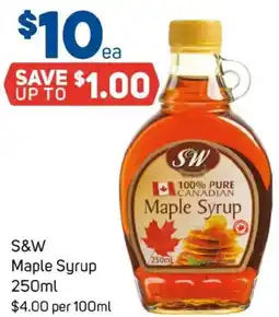 Foodland S&W Maple Syrup offer