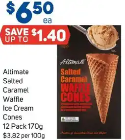Foodland Altimate Salted Caramel Waffle Ice Cream Cones offer