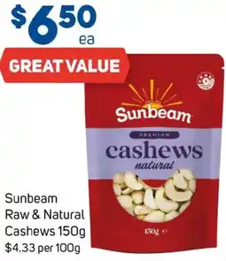 Foodland Sunbeam Raw & Natural Cashews offer