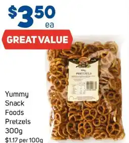 Foodland Yummy Snack Foods Pretzels offer