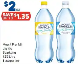 Foodland Mount Franklin Lightly Sparkling offer