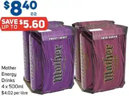 Foodland Mother Energy Drinks offer