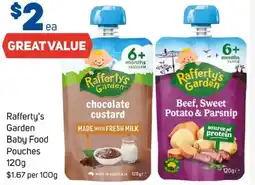Foodland Rafferty's Garden Baby Food Pouches offer