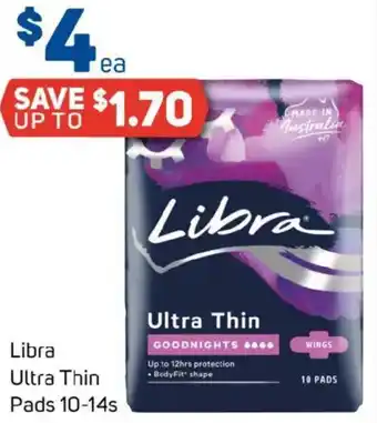 Foodland Libra Ultra Thin Pads offer