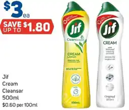 Foodland Jif Cream Cleanser offer