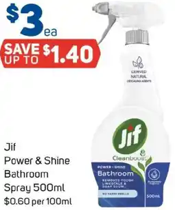 Foodland Jif Power & Shine Bathroom Spray offer