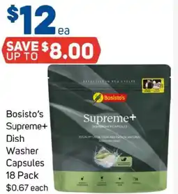 Foodland Bosisto's Supreme+ Dish Washer Capsules offer