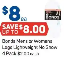 Foodland Bonds Mens or Womens Logo Lightweight No Show offer