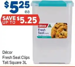 Foodland Décor Fresh Seal Clips Tall Square offer