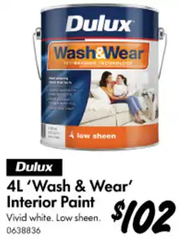 Bunnings Wash & Wear' Interior Paint offer
