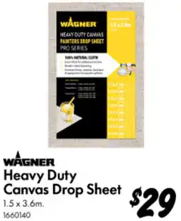 Bunnings WAGNER Heavy Duty Canvas Drop Sheet offer