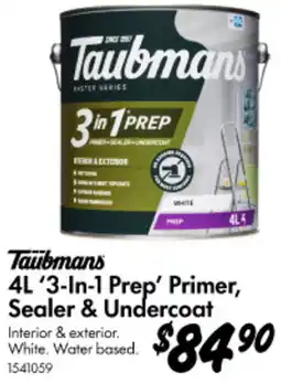 Bunnings 3-In-1 Prep' Primer, Sealer & Undercoat offer