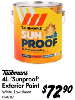 Bunnings Taubmans 'Sunproof' Exterior Paint offer