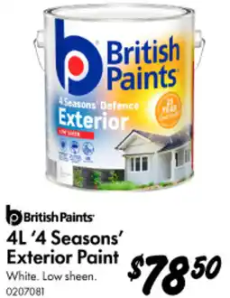 Bunnings 4 Seasons' Exterior Paint offer