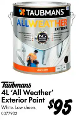 Bunnings All Weather' Exterior Paint offer