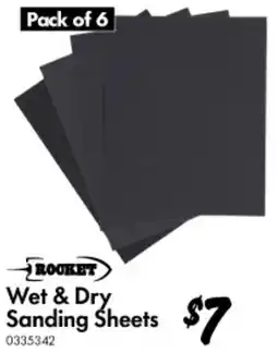 Bunnings Wet & Dry Sanding Sheets offer