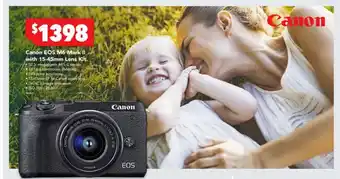 Harvey Norman Canon EOS M^ Mark II with 15-45mm Lens Kit offer