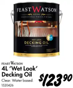 Bunnings Feast watson 'wet look' decking oil offer