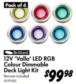 Bunnings 12V 'Valla' LED RGB Colour Dimmable Deck Light Kit offer