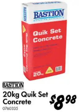 Bunnings Bastion quik set concrete offer