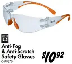 Bunnings Anti-Fog & Anti-Scratch Safety Glasses offer