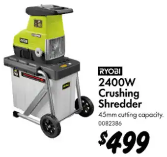 Bunnings Ryobi 2400w crushing shredder offer