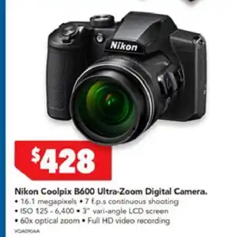 Harvey Norman Niko Coolpix B600 Ultra-Zoom Digital Camera offer