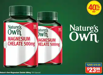 Direct Chemist Outlet Nature's Own Magnesium Chelate 500mg offer