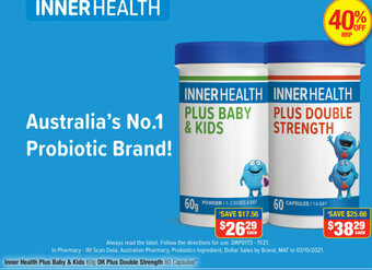 Direct Chemist Outlet Inner Health Plus Baby & Kids Or Plus Double Strength offer