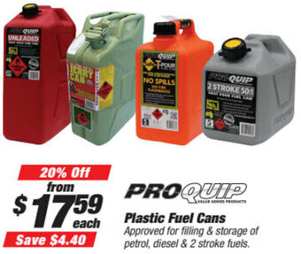 SuperCheap Auto Plastic Fuel Cans offer