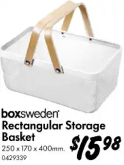 Bunnings boxsweden Rectangular Storage Basket offer
