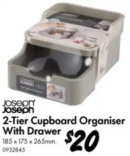 Bunnings 2-Tier Cupboard Organiser With Drawer offer
