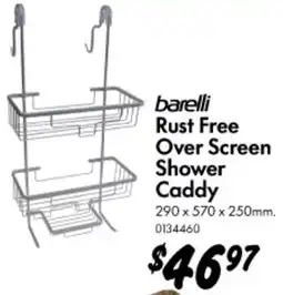 Bunnings barelli Rust Free Over Screen Shower Caddy offer