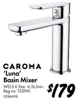 Bunnings CAROMA 'Luna' Basin Mixer offer