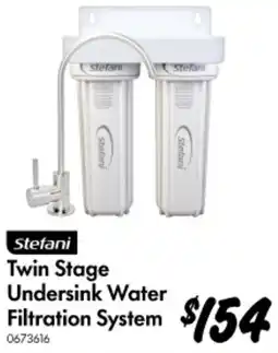 Bunnings Twin Stage Undersink Water Filtration System offer