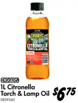 Bunnings Citronella Torch & Lamp Oil offer