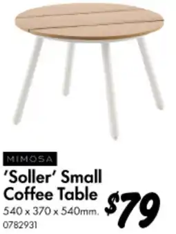 Bunnings 'Soller' Small Coffee Table offer