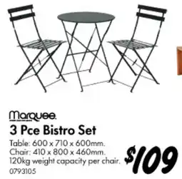 Bunnings 3 Pce Bistro Set offer