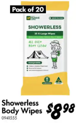 Bunnings Showerless Body Wipes offer