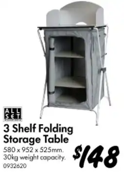 Bunnings 3 Shelf Folding Storage Table offer
