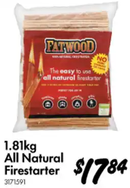 Bunnings All Natural Firestarter offer