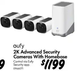 Bunnings 2K Advanced Security Cameras With Homebase offer