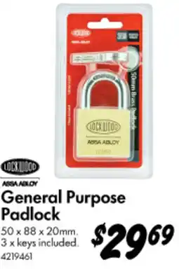 Bunnings General Purpose Padlock offer