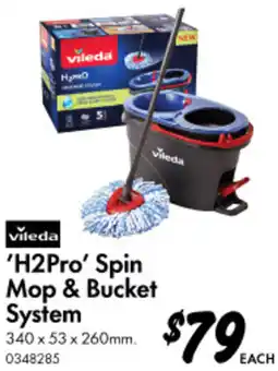 Bunnings 'H2Pro' Spin Mop & Bucket System offer