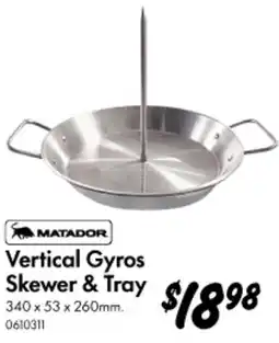 Bunnings Vertical Gyros Skewer & Tray offer