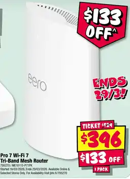 JB Hi-Fi Pro 7 Wi-Fi 7 Tri-Band Mesh Router offer