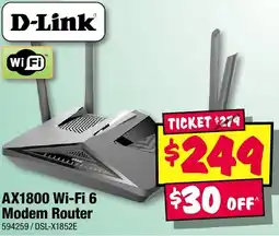 JB Hi-Fi AX1800 Wi-Fi 6 Modem Router offer